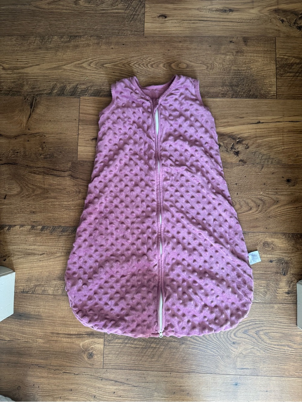 Mauve Pink Sleeveless Minky Sleep Sack with Front Zipper
